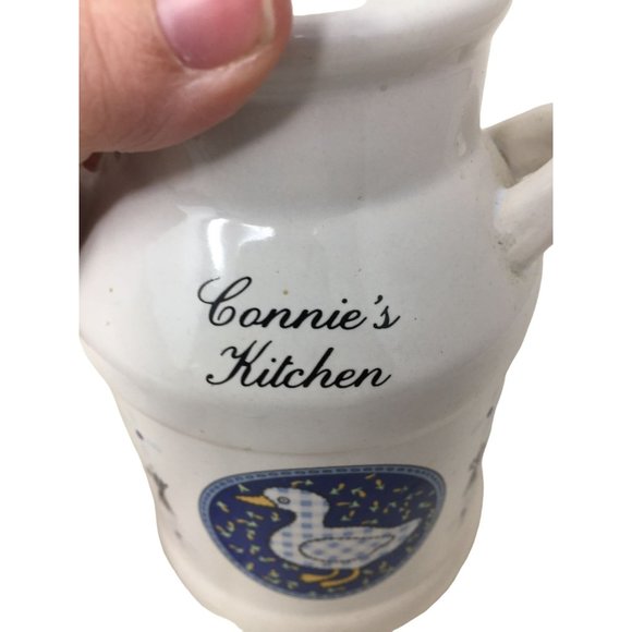 Vintage Ceramic Country Style Kitchen Utensil Holder says "Connie's Kitchen" - Picture 2 of 13